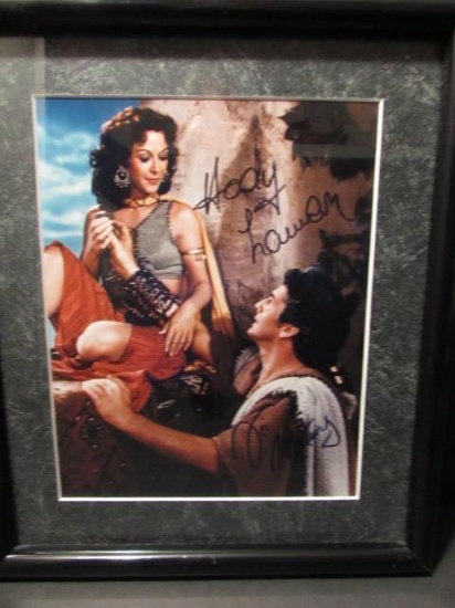Framed Color Photograph of Hedy Lamarr & Victor