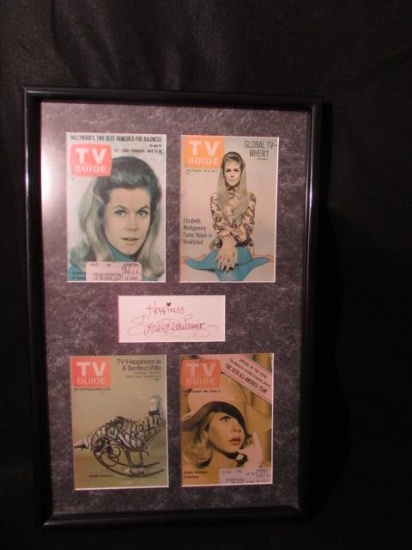 (4) Framed & Matted TV Guide Magazine Cover with