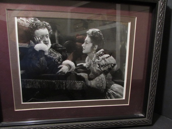 Framed Black & White Photograph of Bette Davis &