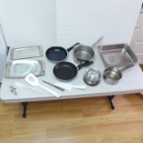 Assorted Pots, Pans, Trays, etc.