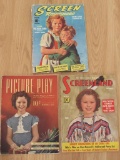 (2) 1939 & (1) 1940 Magazines with Shirley Temple