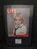 Framed Hayley Mills Autograph & Life Magazine