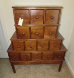 Oak Step Cabinet 34 1/4