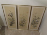 (3) Framed & Signed Japanese Pictures--14 1/4