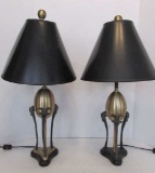 (2) Brass Table Lamps, 22