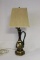Vintage Green Glass Lamp 32