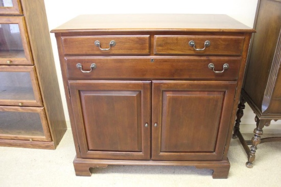 3-Drawer, 2-Door Chest-Sumpter Cabinet Co, Brass