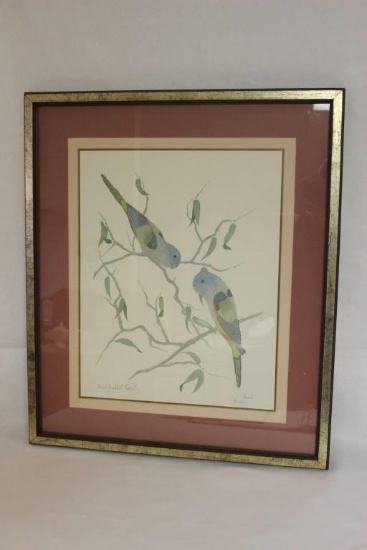 Framed & Double Matted Picture: "Blue Bonnet