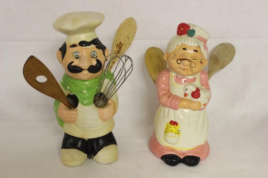 (2) Utensil Holders 10" & 10 1/2"