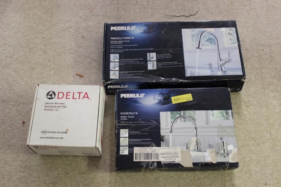 (2) Peerless Kitchen Faucets; Delta Universal