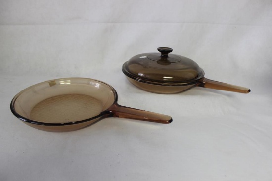 (3) Pieces of Vision Cookware: 10 1/2" Skillet, 9