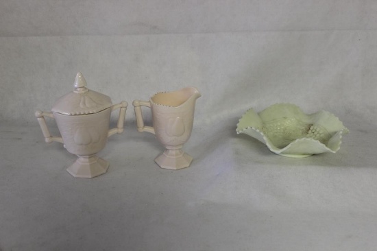 3 Pieces of Glassware:
