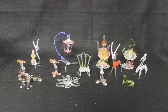 (14) Handcrafted Glass Items