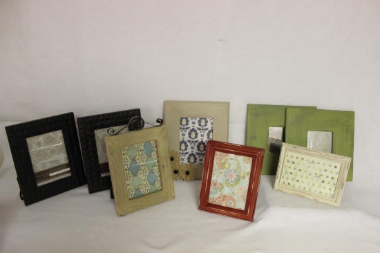 (6) Decorative 5" x 7" Photo Frames, (2) Framed