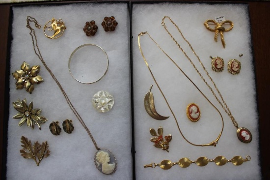 (2) Boxes Assorted Costume Jewelry: Including