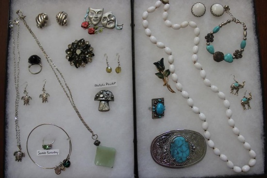 (2) Boxes Assorted Costume Jewelry: Including