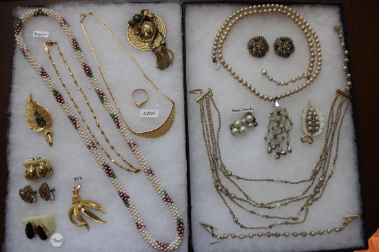 (2) Boxes Assorted Costume Jewelry: Including