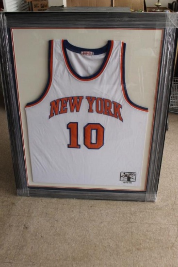 New York #10 Jersey, 1972-1973 Framed 34 1/2" x