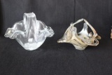 (2) Murano Glass Baskets