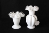 (2) Fenton Silvercrest Vases