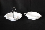 (2) Milkglass Items: