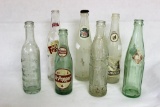 (7) Vintage Drink Bottles: Frostie, Canada Dry,