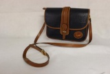 Navy Pebbled Leather Dooney & Burke Handbag