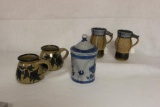 (5) Pieces of Handpainted Stoneware