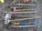 Assorted Tools: Pitch Fork, Hoe, Yard Rake,