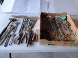 Box of Assorted Hand Tools: Box End & Open End -