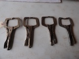 (2) Vise Grips, (2) Dewitt Locking Pliers