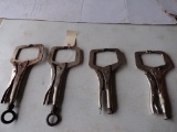 (2) VIse Grips, (2) Cresent Locking Pliers