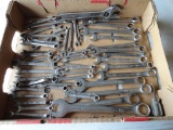 Box of Assorted Open & Box End Hand Wrenches