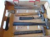 (5) Assorted Sizes Ball-Peen Hammers & Hatchet