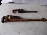 (2) Heavy Duty Pipe Wrenches: (24