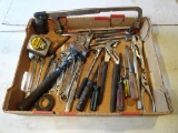 Assorted Tools: Hammer, Screw Drivers, Locking