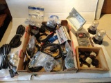 Box of Assorted Electrical Items: Lights,