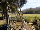(3) Aluminum Ladders, (3) Step Stools