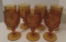 (6) Amber Goblets--Water