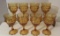 (8) Amber Color Goblets--Water