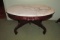 Victorian-Style Marble Top Oval Coffee Table--33