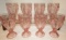 (8) Lenox Pink Glass Butterfly Meadow Goblets