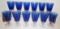 (12) Stems of Cobalt Blue Crystal Stemware by