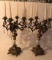 (2) Brass & Crystal 4-Branch Candelabras--14