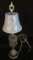 Vintage Crystal Table Lamp with Plastic Shade--23