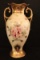 Hand-Painted 2-Handle Vase with 24 Kt Gold