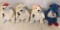 (3) Coca Cola Bean Bag Plush Polar Bear with