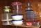 Assorted Plastic Storage Containers & Cake