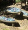 Round Concrete Picnic Table with Tile Top and (3)