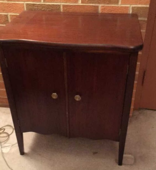 Vintage Record Cabinet 25 in. x 27 in. x 18 in.